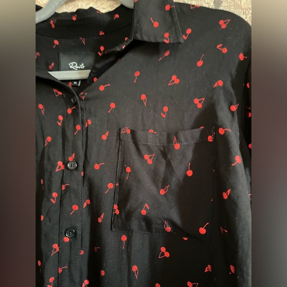 Rails Rocsi Metallic Cherry Print Shirt - Picture 6 of 12